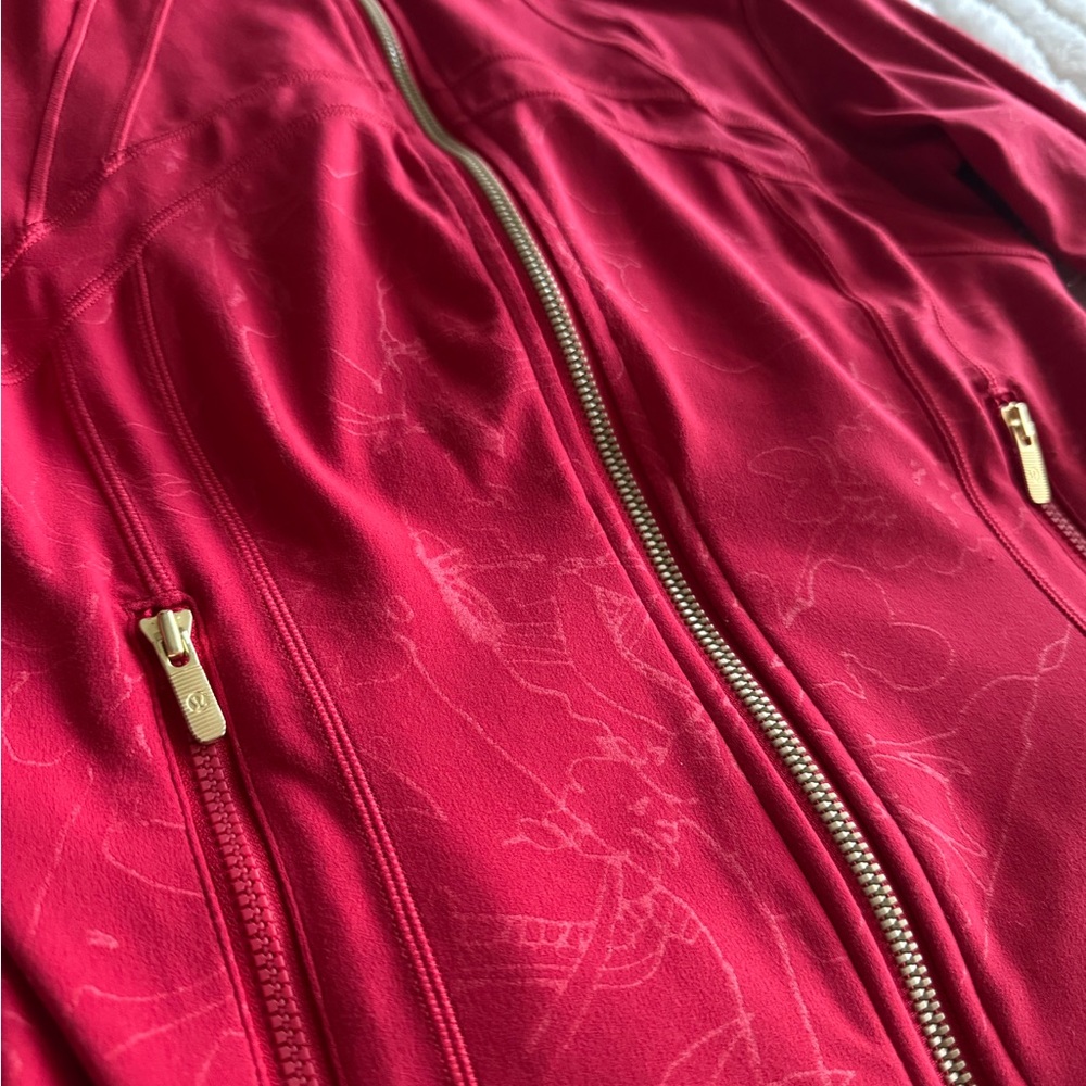 Lululemon Lunar New Year Define Cropped Jacket Nulu Emboss Red - Picture 3 of 7